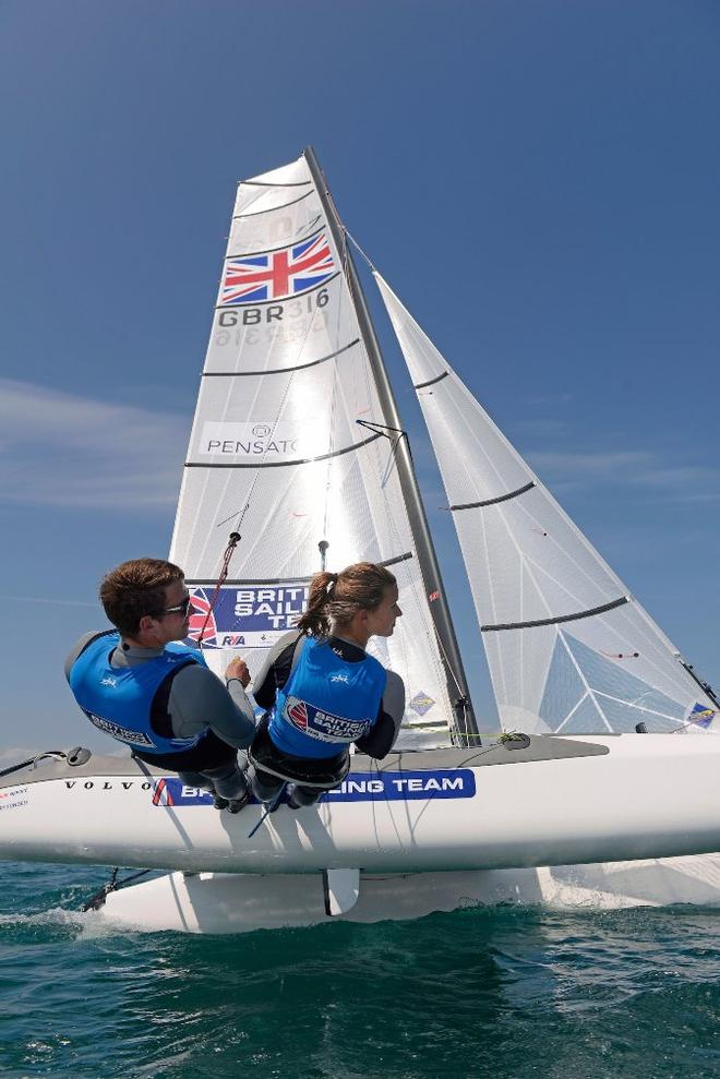 Ben Saxton-Nicola Groves (Nacra 17) - Sailing World Cup Miami © Rick Tomlinson / British Sailing Team